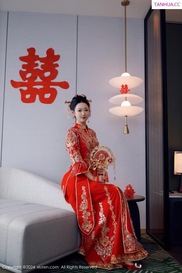 唐安琪  [XiuRen]高清写真图 2024.08.05 No.8972 唐安琪 性感新娘装第16张图片